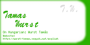 tamas wurst business card