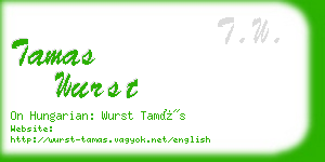 tamas wurst business card